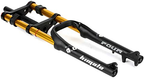 BMX E-Bike Federgabel 26x4.0 Zoll Fahrradgabel Fette Gabeln MTB/ATV Luft Scheibenbremse Dämpfungseinstellung 160mm Federweg QR