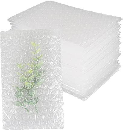 Yision 50 Stück transparente Luftpolstertaschen, 10,2 x 15,2 cm, schützende Luftpolsterbeutel, doppelwandige Polsterung, dicke stoÃŸfeste Schaumstoffbeutel für , Lagerung und Umzug