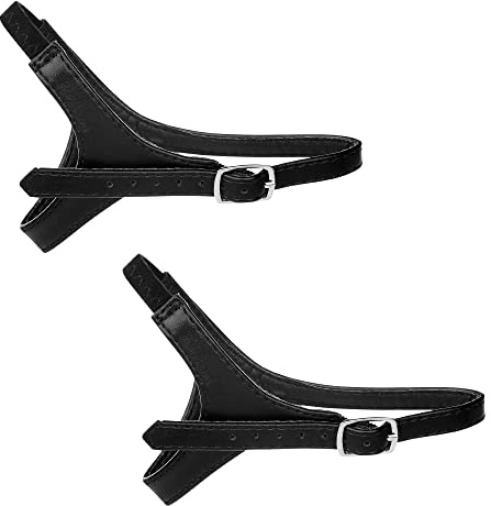 Allegra K Women's Detachable Adjustable Shoe Straps Belts Bands for Holding Loose High Heels 20.5cm/8.07 Matte Black