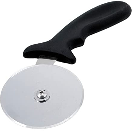 4 inch Wheel Commercial Heavy Duty Stainless Steel Pizza Cutter Slicer (Black)