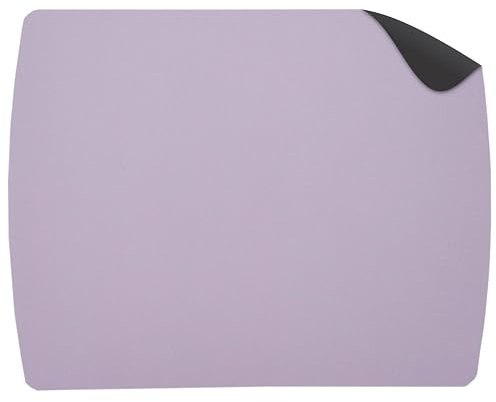 APM 570401 - Tappetino per mouse rettangolare in tinta unita, 3 mm, in schiuma, più comfort e precisione di utilizzo del mouse, 230 x 180 mm, viola pastello