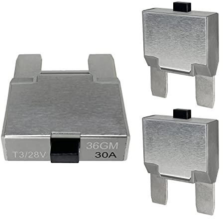 30 Amp Maxi Blade Circuit Breaker Fuse, Manual Reset, for Automotive, Marine, Truck (30A, 3 Pack)
