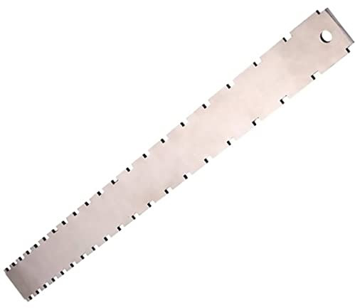 Edelstahl -Gitarrenhals, gekerbte Straight Edge Dual Skala Messwerkzeuggitarre Gitarre Bund für Luthiers Messung Griffbrett und Bühnengitarre Hals gekerbter Rand Gitarre Bund