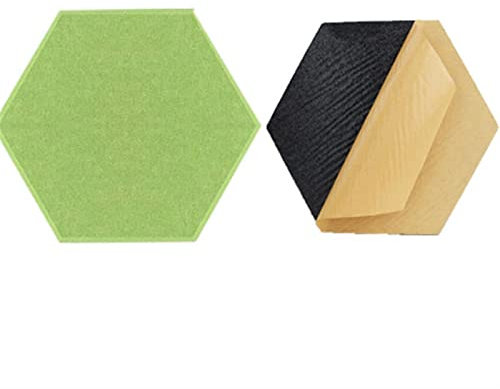10Stück sechseckige Akustikpaneele, schalldichte Schaumstoffplatten, Schalldichtes Interieur, Schallabsorbierende Paneele, für Wand, akustische Behandlung für Studio, Zuhause und Büro