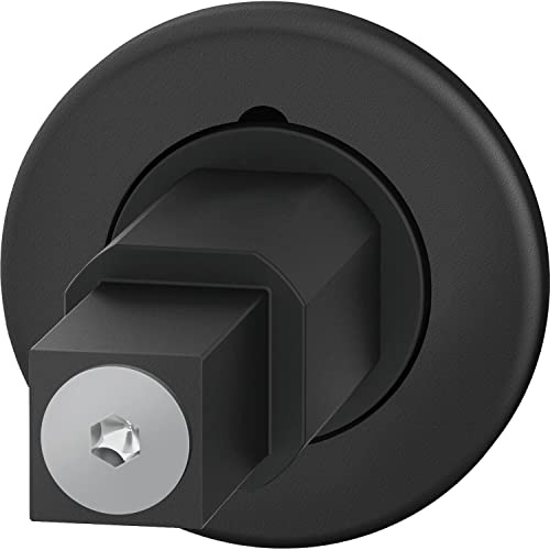 FSB 0 15 1720 08502 0810 Steckgriffrosette Mini, Türrosette rund, Adapter mit Rosette für Türdrücker, Türstärke 49-58mm Aluminium schwarz matt, Silber