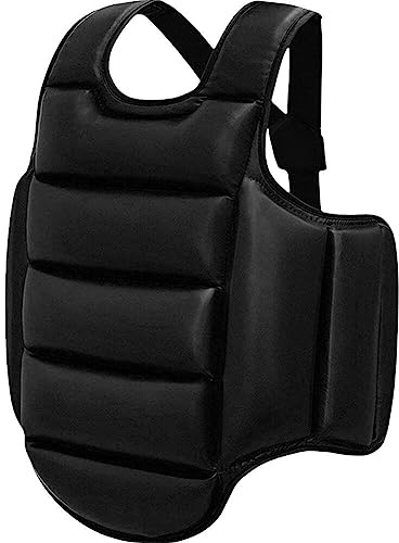 Tsffae Boxing Chest Guard Kickboxing Mma Muay Thai Body Protector Karate Chest Guard Vest Adjustable Strike Shield Martial Arts Upper Belly Ribs Protection Pad