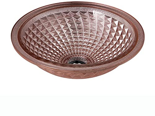 Glas-Waschbecken, rundes Badezimmer-Waschbecken, künstlerischer Teint, Waschbecken, Arbeitsplatte, Waschtisch, Waschbecken mit Pop-Up-Ablauf, Montagering (Einzelwaschbecken)