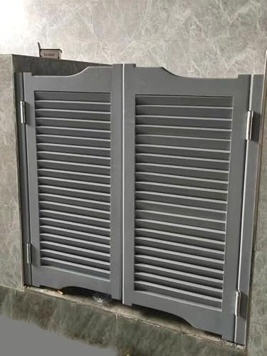 ZAQYCM Retro Partition Doors Interior Double Swinging, Home Indoor Waist High Swinging Doors Includes Hinges for Cafes Shop, Restaurant Kitchen, Hallway and Living Room(H 60in(152cm),W 42in(106cm))