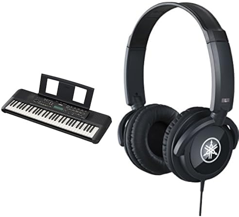 Yamaha Tragbares PSR-E283 Keyboard für Anfänger im Paket mit HPH-100-Kopfhörern