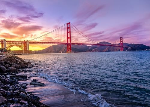 Puzzles für Erwachsene 1000 Teile Golden Gate Bridge 70 x 50 cm Puzzles für Erwachsene Pädagogisches Spiel Herausforderung 1000 Teile Puzzle für Erwachsene