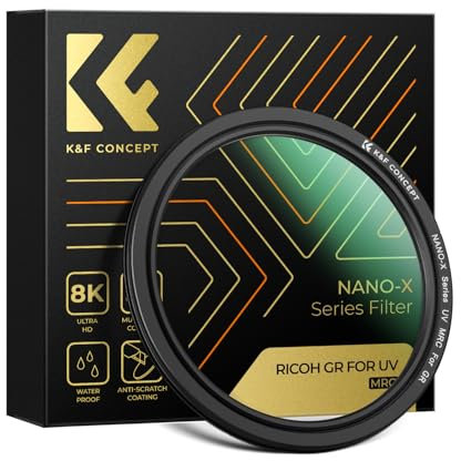 K&F CONCEPT UV Filter compatible with Ricoh GR II, GR III, GR IIIx, GR IIIx HDF and Diary Edition, Street Edition (Nano-X Series)