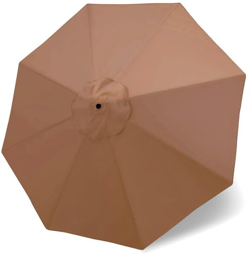 270/300 cm, 8 bras, auvent de rechange anti-UV pour parasol de 200/270/300 cm, 6 bras en tissu de rechange pour parasol
