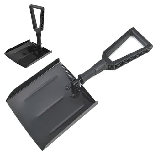 Zuasdvnk Pelle à neige pliable | Pelle à neige portable | Pelle utilitaire ergonomique robuste pour le déneigement, pelle de camping multifonction robuste avec sac de transport pour jardin, allée