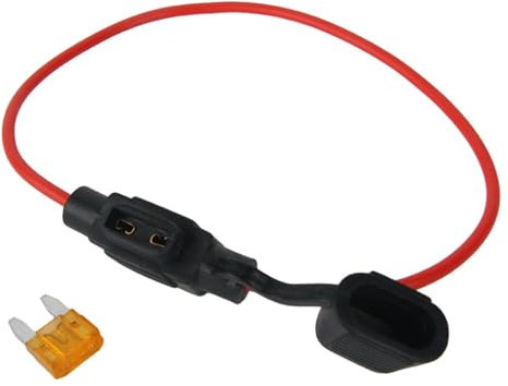 32V Mini Small Medium Auto Sicherungshalter 18/1614/12/10AWG und Auto-Flachsicherung 1St(2A,SMALL_10 AWG)