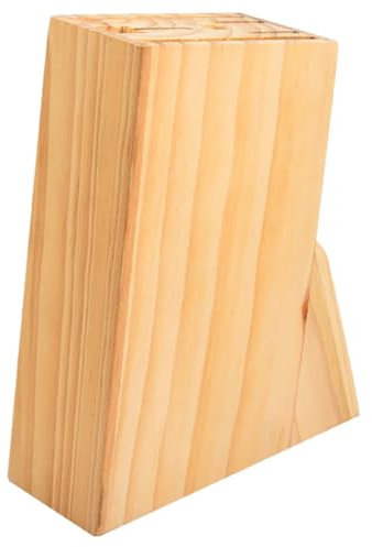 Happyyami Portautensili Da Cucina in Legno Naturale, Porta Taglierino Multifunzionale Fessure Multiple, Base Per Taglierino Da Scrivania e Uso Domestico, Supporto Portaoggetti Per Organizzare Coltelli