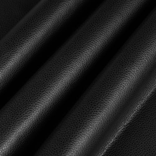 Hode Cuero Adhesivo para Tapizar Negro 30x300cm, Polipiel Adhesiva para Tapizar, Parches Autoadhesivo Reparacion para Sofá Asiento de Coche Muebles Chaquetas