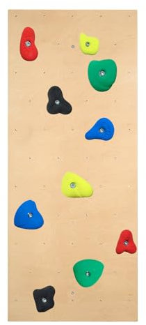 Sport-Thieme Klettergriff-Set Kinder für Sprossenwand | 50 Löcher | Metallbügel | Innenbereich | 10 Griffe | Kindergarten, Schule, Verein | Bis 100 kg | 37 kg | Indoor
