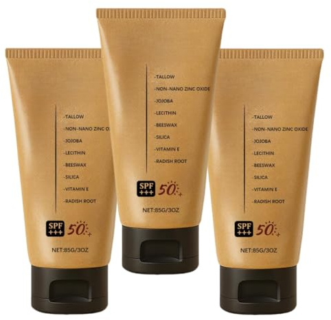 Mineraltalg-Sonnenschutz LSF 50+++, natürlicher Talg-Sonnenschutz für Männer und Frauen für Gesicht und Körper