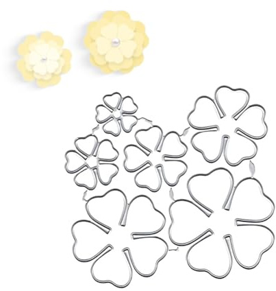 COYUN Stanzbögen, Stanzformen Schichtungsstanzformen, 6 Stück Metall-Prägeschablonen 3D-Rosenblüten-Metall-Stanzformen für die DIY-Kartenherstellun Scrapbooking Album Hochzeitseinladung