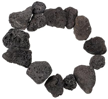 pierre decorative aquarium Ensemble de pierres de lave for Aquarium, 300g, roches volcaniques noires, galets de lave naturels, jardinière, pierres naturelles, cheminées, foyers, plantes