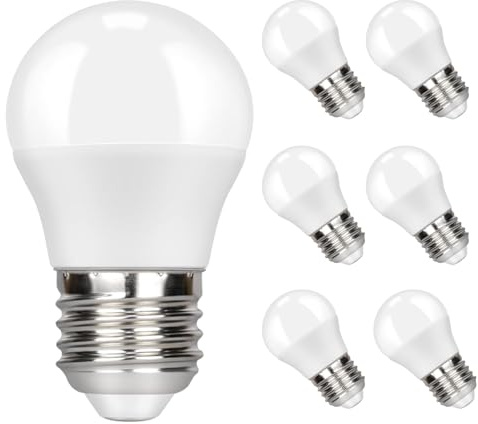 GBLY LED Lampe E27 Glühbirne 6 Stück G45 LED Glühlampe Warmweiss 3000K | Bulbs 5W (Ersetzt 50 Watt) Glühlampen Warmweiß Golf LED Lampe für Hotel Café Haus Bar, Energiesparlampe, Nicht-Dimmbar