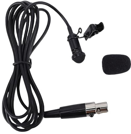 NOENNULL Microphone Cravate Cravate, Microphone, à Condensateur Unidirectionnel, Tête de Micro Capacitive, à Pince pour Interviews de Conférence sur Scène