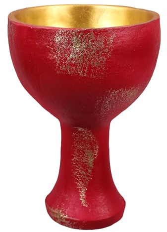 HOMSFOU Copa Sagrada de Resina Adoración del Altar, Cáliz de Sacrificio Vintage, Decoración Religiosa y Ritual, Copa de Escritorio para Ofrendas, 1 Pieza