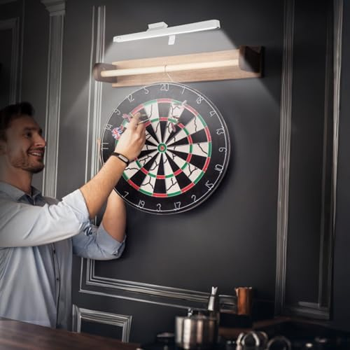 Dart Board Light, 48cm 3 Colors Stepless Dimming Dartboard Light, Eye Protection Multifunctional Dartboard Lamp for Office, Bedroom