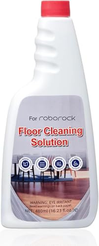 480ml Reinigungsmittel für Roborock Saugroboter und Nass-und Trockensauger, Konzentrierter Bodenreiniger kompatibel mit Roborock Q5/Q7/Q8/S7/S8/Qrevo, Schaumfrei & Streifenfrei, 1:300 Konzentrat