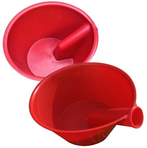 Louche de Jardin pour Arrosage et Fertilisation en Plastique Rouge 2 Pièces | Tête Interchangeable, Conception Économe en Eau, pour Légumes et Cultures