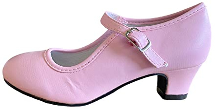 La Senorita Flamenco Scarpe Principessa Scarpe Ballerine con Tacco Rosa (Rosa, Taglia 36-23 cm)