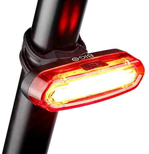 Fanale posteriore USB ricaricabile, LED, impermeabile IPX6, 120 lumen, facile da installare su biciclette e caschi