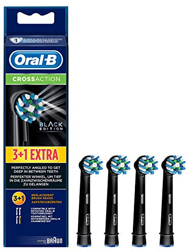 Oral-B CrossAction Bürsten, Schwarz, 4 Stück