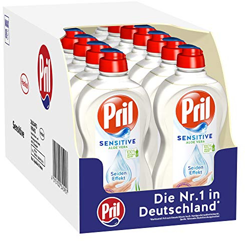 Pril Sensitive Aloe Vera - Detergente para platos (16 x 450 ml)