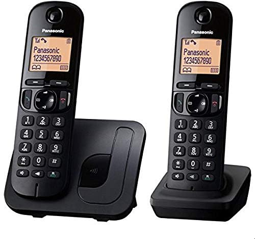 Panasonic KX-TGC212 Téléphone DECT Identification de l'appelant Noir