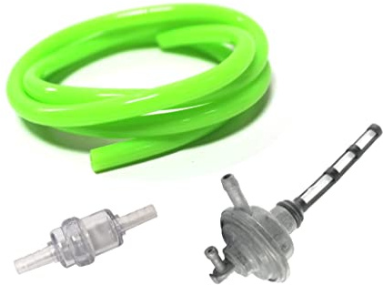 Benzinhahn, Benzinfilter und Benzinschlauch Neon Grün passend für Yamaha Aerox, BW Neos, MBK Nitro, Booster, Ovetto - Erstklassige Qualität