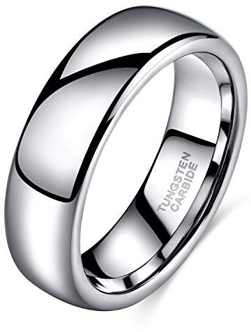 Zakk Ringe Damen Herren Wolfram Silber Vorsteckring Schmal Schlicht Poliert Verlobungsringe Eheringe Trauringe 2mm 4mm 6mm 8mm