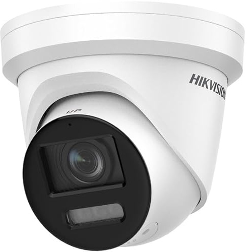 Hikvision DS-2CD2387G2-LSU/SL(2,8 mm) (C) (O-STD) Turret Überwachungskamera mit 8 Megapixeln, bis zu 30 m Beleuchtung, ColorVu Kamera mit Farbiger Bildgebung bei Nacht durch weißes Licht