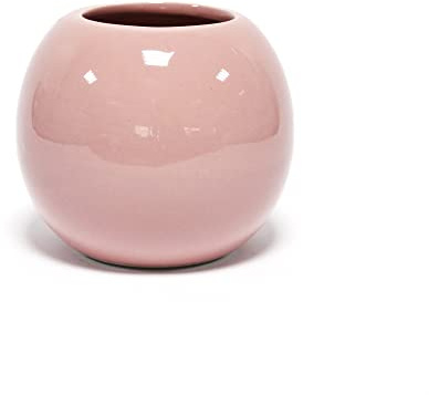 Douceur d'Intérieur, Gobelet (Diamètre 9,2 x 9 cm) Bullea Rose Poudre, Céramique Unie