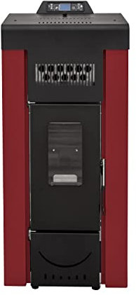 STUFE A PELLET ITALIA Niagara 14 KW WiFi - Pelletöfen Effizienz 89% Heizt 130m² Autonomie 15 Std Programmierbar WiFi-Steuerung 5 Geschwindigkeiten und Kräfte 24 Monate Garantie Rot
