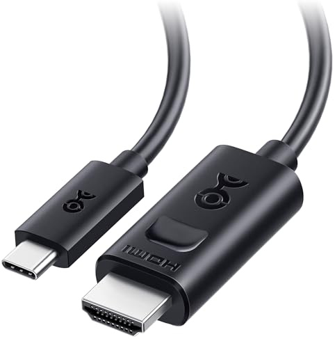 Cable Matters 48Gbps USB C to HDMI 2.1 Cable 3m, Support 4K@240Hz and 8K@60Hz HDR on Windows - Thunderbolt 5/4, USB4 Compatible with MacBook Pro, XPS, ThinkPad - Max 4K@60Hz on macOS