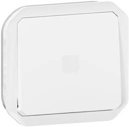 LEGRAND, Plexo 069604L Interrupteur temporisé lumineux avec LED déjà intégrée pour éclairer l'interrupteur, bornes à vis, IP55 - IK07, couleur : ultra