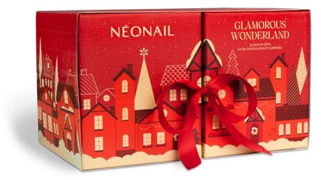 NÉONAIL Adventskalender 2025 Frauen - 24-teilig Geschenkset Frauen - Adventskalender Mädchen - Beauty Weihnachtskalender - Beauty Adventskalender Kosmetik - UV Nagellack - Glamorous Wonderland