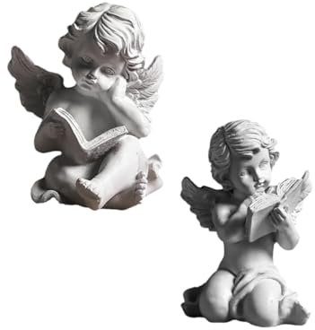 KITANDOVE Engel-Modell Gips-skulptur Schreibtisch Heimstatuen Engel-Handwerk Skulptur Figur Kleine Engelfiguren Deko