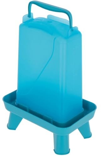 Kerbl Hobbyfarming Geflügeltränke mit Standfüßen 5,5l | 5,5 Liter, Blau, 19 × 28 × 39,5 cm, robuste Geflügeltränke aus Kunststoff für Hühner und anderes Geflügel