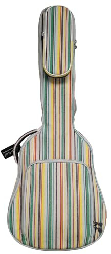 MUSIC FIRST 2 cm gepolsterte Canvas-Gitarrentasche im Hawaii-Stil, 91,4 cm, Gigbag, 91,4 cm Gitarren-Rucksack (passend für 91,4 - 94 cm, 3/4 Junior-Gitarre, überprüfen Sie Foto Nr. 2 und messen Sie