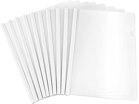 CANIGHT 20stücke Transparente Aktenordner Mit Schiebeverschluss Dokumente Für Büro Und Schule Und Rutschfest Organizer Für Berichte Und Unterlagen Kapazität