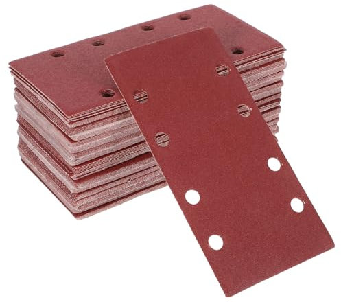 ULTECHNOVO 100piezas Discos De Lijado Para Sander Almohadillas De Lijado Adhesivas Para Madera y Metal Rojo Oscuro