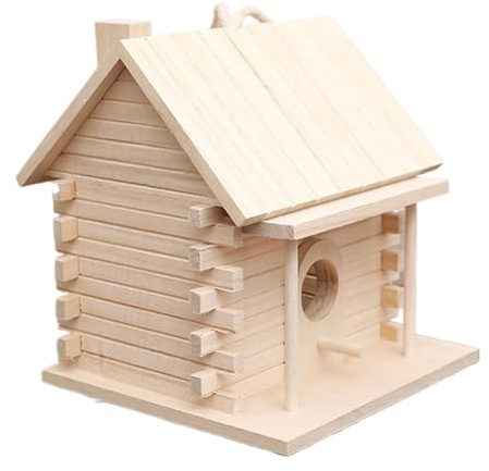 Teksome Maison d'oiseau en Bois extérieur, Maisons d'oiseaux en Bois - Cage d'oiseaux extérieurs gorgée - Boîte à Nidification de Lovebird pour la décoration de Jardin, Birdhouse à l'extérieur