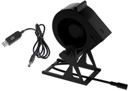 pumpumlia Ventilateur de bureau USB 12 V avec câble rotatif pour refroidissement et assistance 3800 tr/min 4,5 W 20 CFM